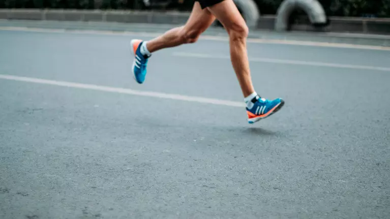 A person running