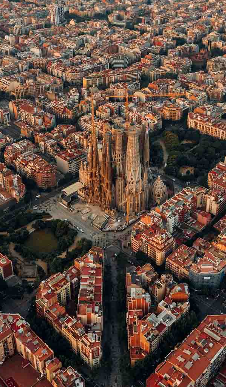 Barcelona aerial view 226x387