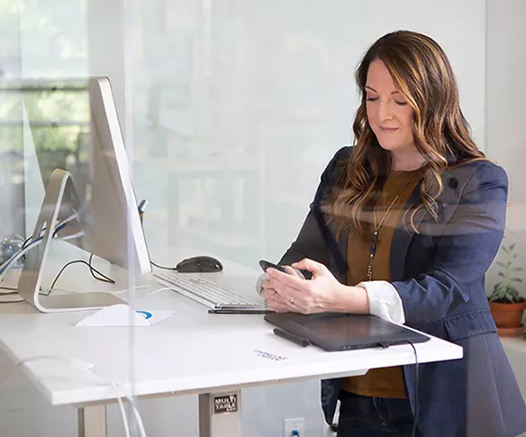 Woman working at desk