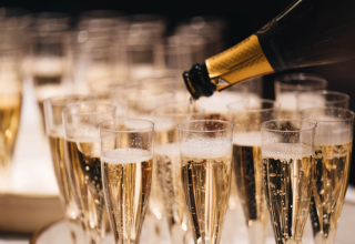 champagne glasses