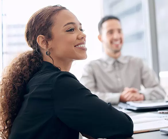 0920 Woman at meeting 585x485